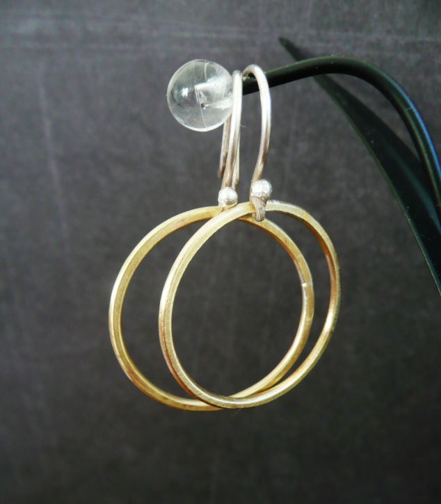 Classic Hoops - Brass - hanging