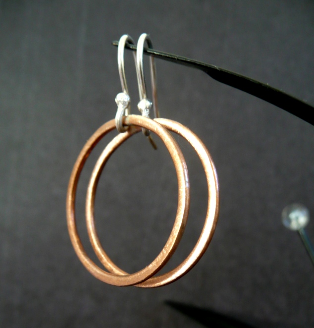 Classic Hoops - Copper - hanging