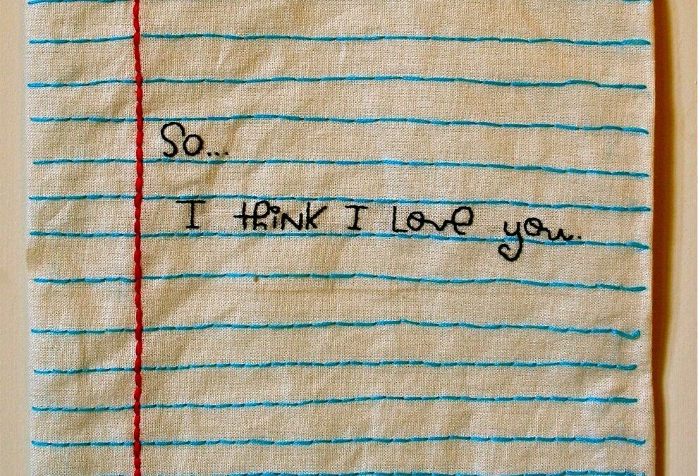 Hand-embroidered Love Note…