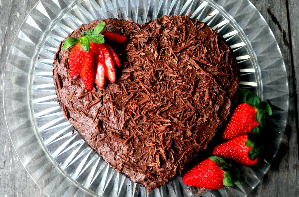 Flourless Chocolate Cake Recipe with Ghee Buttercream Frosting and a Strawberry Twist. {Dairy-free, gluten-free, grain-free, Paleo}