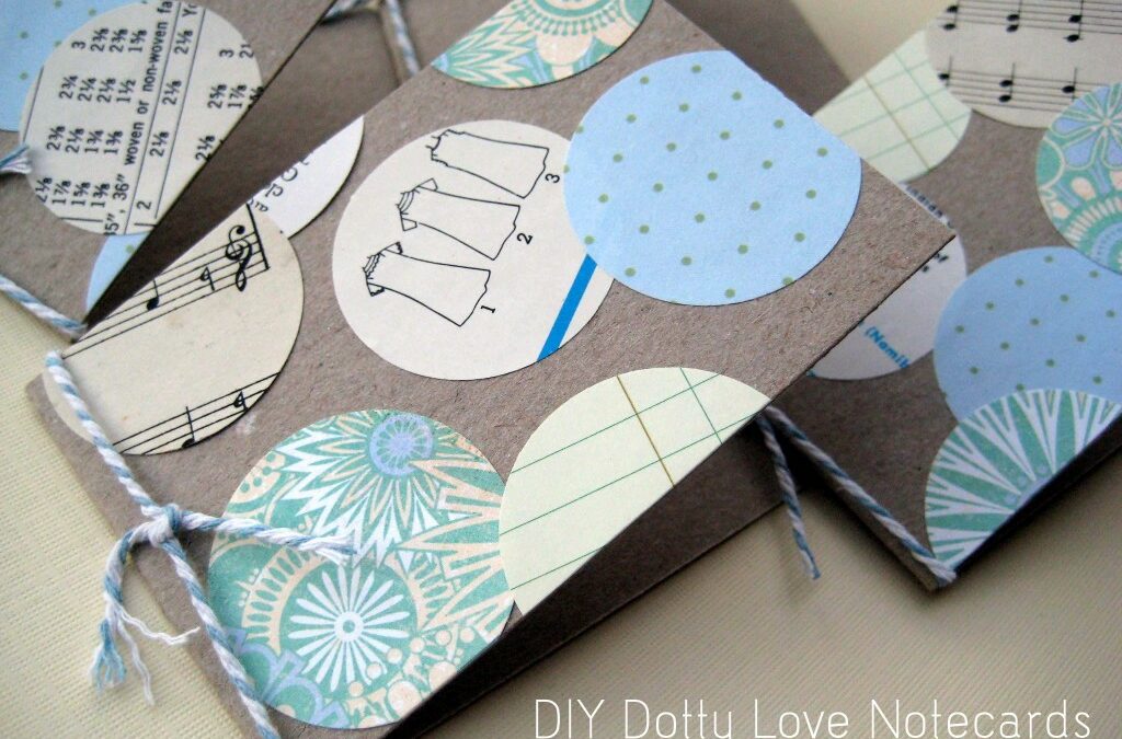 DIY Dotty Love Notecards ~ Paper Scrap Craft by Special Guest Blogger Anastasia C