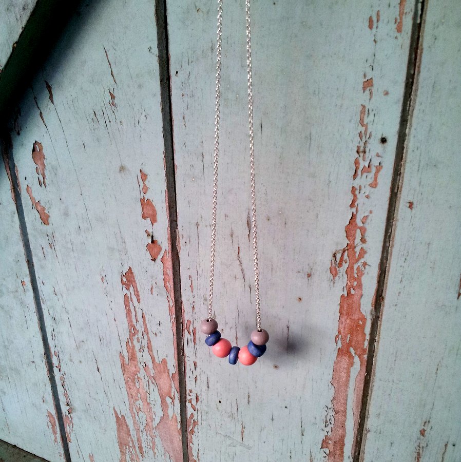 Pastel Blue and Pink Necklace (7)
