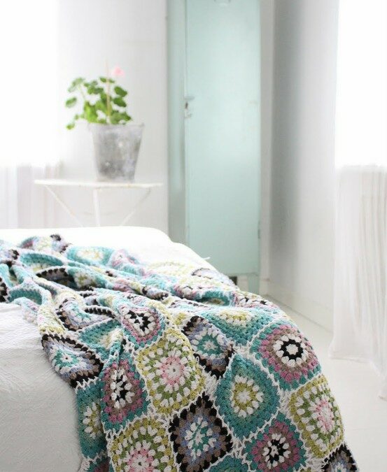 Home ~ Cool Colours Crochet Blanket