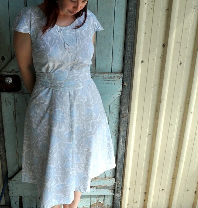 My first ever dress! From old sheets to new prettiness. {Frocktober Day 9}