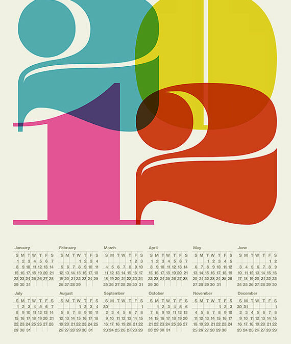 2012 Calendar Round-Up – Part 1 – Year-to-a-Page Wall Calendars